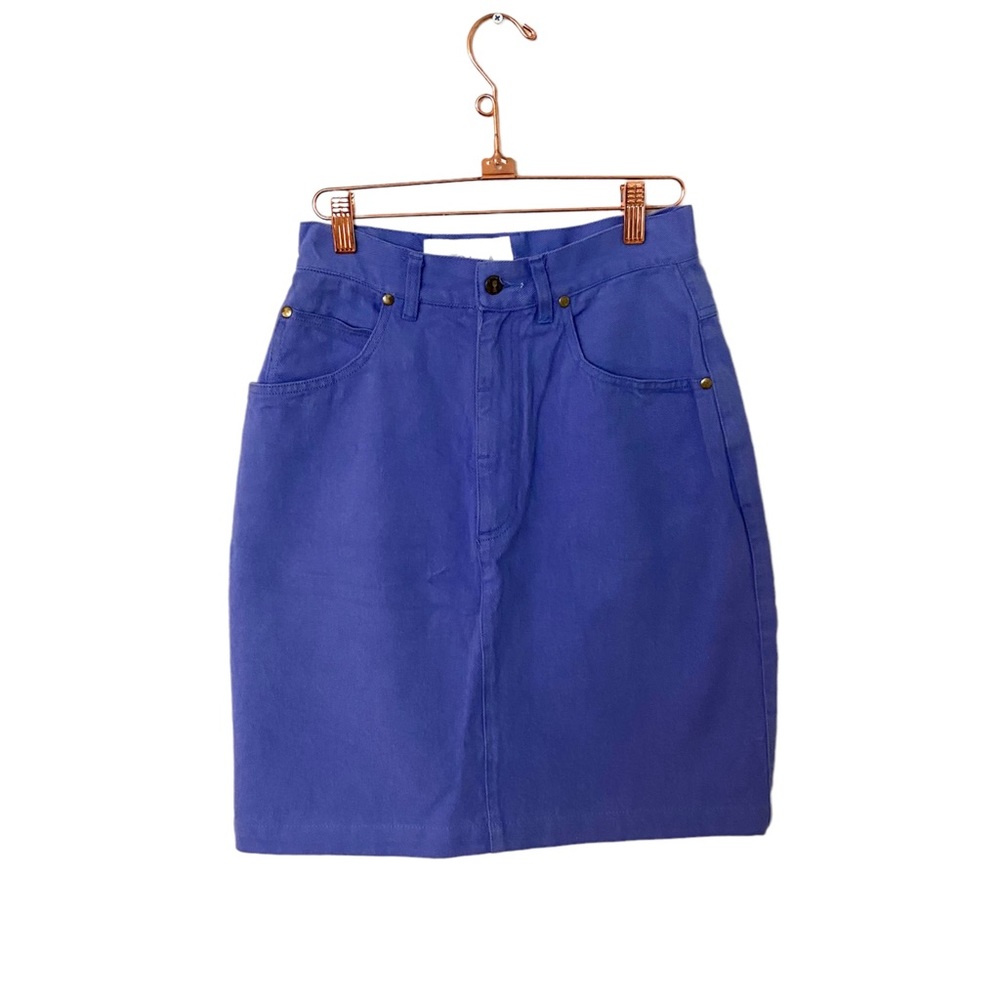 Vintage 80s 90s Regalia Sport by Regatta Purple Denim Skirt
